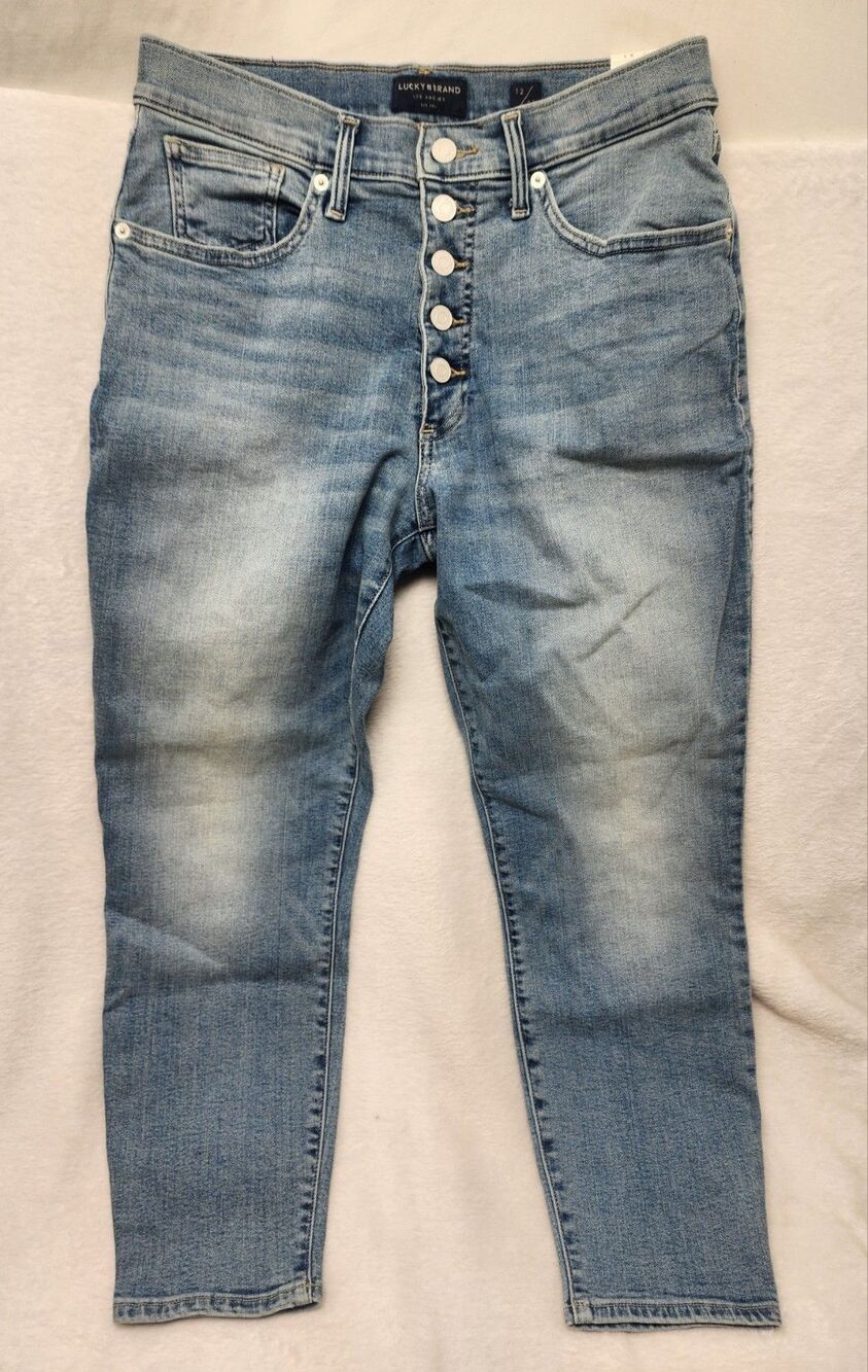 Lucky Brand Jeans Button Fly Bridgette High Rise Crop 12/31 Women